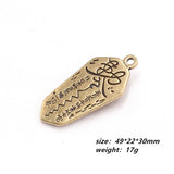 Copper Taoist Royal Gossip Pendant Taiji Map Ghost Drive Safety Necklace