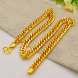 24k Heavy Hip Hop Men's Necklace 60cm Long