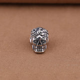 925 Sterling Silver Oxidized Big Hole Skull Beads for Charm Bracelets