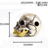 925 Sterling Silver Big Hole Skull Bead for European Charm Bracelet