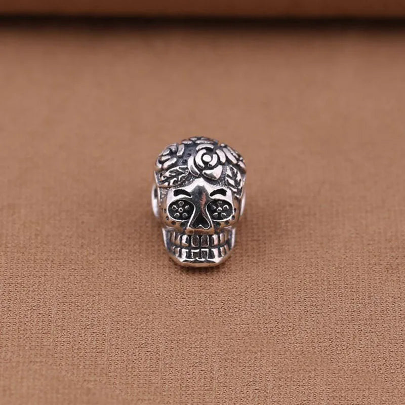925 Sterling Silver Skull European Charm Bracelet Bead