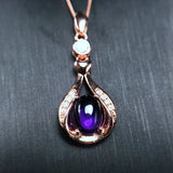 Amethyst Gemstone Pendant 925 Sterling Silver Natural Gem Necklace