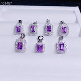 Amethyst Pendant 925 Sterling Silver Fine Jewelry