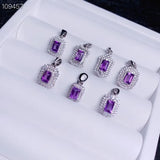 Amethyst Pendant 925 Sterling Silver Fine Jewelry