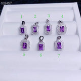 Amethyst Pendant 925 Sterling Silver Fine Jewelry