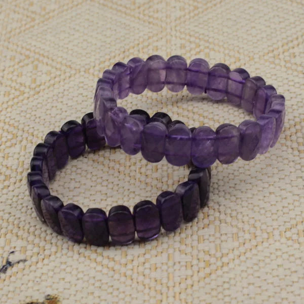Amethyst Stone Beads Bracelet for Woman - Birth Stone Pisces