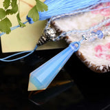 Opal Spirit Pendulum Pendant Quartz Crystal Wand Point Healing Stones