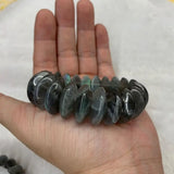 Rainbow Labradorite Stone Bracelet Natural Gem Bangle