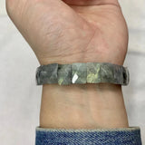 Rainbow Labradorite Stone Bracelet Natural Gemstone Bangle