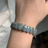 Labradorite Stone Beads Bracelet - Natural Gemstone Bangle for Women