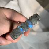 Labradorite Stone Beads Bracelet - Natural Gemstone Bangle for Women