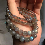 Natural Labradorite Stone Beads Bracelet for Women