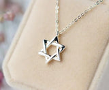 925 Silver David Star Necklace Pendant