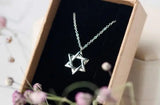 925 Silver David Star Necklace Pendant