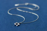 925 Silver David Star Necklace Pendant