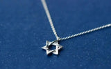 925 Silver David Star Necklace Pendant