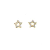 925 Silver CZ Stackable Star Stud Earrings Women Christmas Gift
