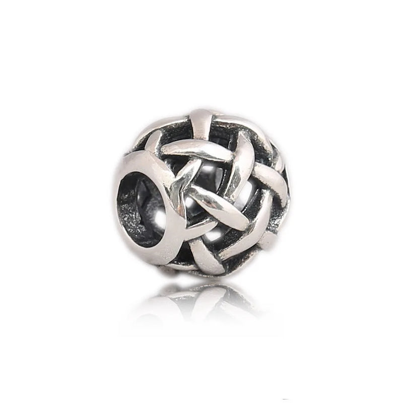 925 Sterling Silver Weave Charms for Bracelets & Bangles