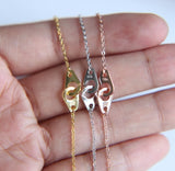 925 Silver Handcuffs Bracelets For Women 16+3cm Size