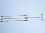 925 Silver Handcuffs Bracelets For Women 16+3cm Size
