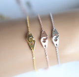 925 Silver Handcuffs Bracelets For Women 16+3cm Size