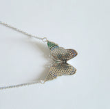925 Silver Butterfly Charm CZ Necklace Delicate Dainty Jewelry