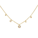 925 Silver Moonstone CZ Pendant Necklace