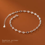 925 Sterling Silver Anklet Chain Bracelet Charms C-S4672