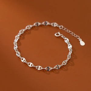 925 Sterling Silver Anklet Chain Bracelet Charms C-S4672