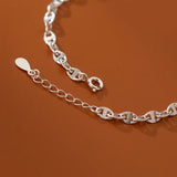 925 Sterling Silver Anklet Chain Bracelet Charms C-S4672
