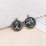 925 Sterling Silver Queen Head Pendant Coin Necklace Women's Jewelry