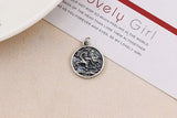 925 Sterling Silver Queen Head Pendant Coin Necklace Women's Jewelry