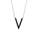 925 Silver Geometric Pendant Necklace with CZ Stones