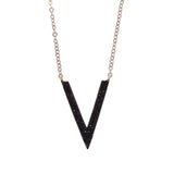 925 Silver Geometric Pendant Necklace with CZ Stones