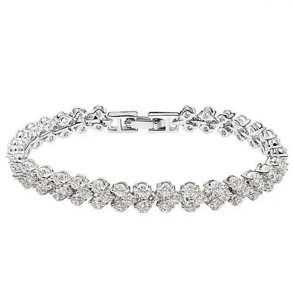 Cubic Zirconia Bracelet Bangle Charm Lover Girl Jewelry 99 Pcs AAAA+
