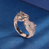 Bronze Plated Leopard Print Adjustable Ring