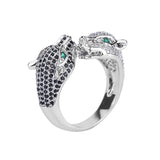 Bronze Plated Leopard Print Adjustable Ring