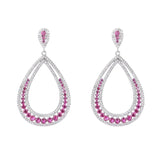 Colorful Treasure Gradient Large Earrings Full Diamond Luxur