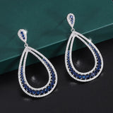 Colorful Treasure Gradient Large Earrings Full Diamond Luxur