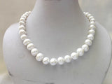 Baroque Nugget Freshwater Pearl Bib Necklace 9-10mm