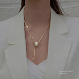 14k Yellow Gold Snake Chain Necklace with Diamond Accent