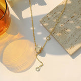 14k Yellow Gold Snake Chain Necklace with Diamond Accent