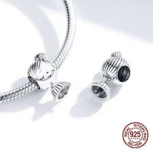 925 Sterling Silver Girl Playmate Charm Beads for Bracelet Necklace Jewelry