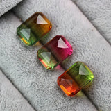 Watermelon Tourmaline Rectangle Beads for Jewelry Making