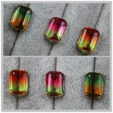 Watermelon Tourmaline Rectangle Beads for Jewelry Making