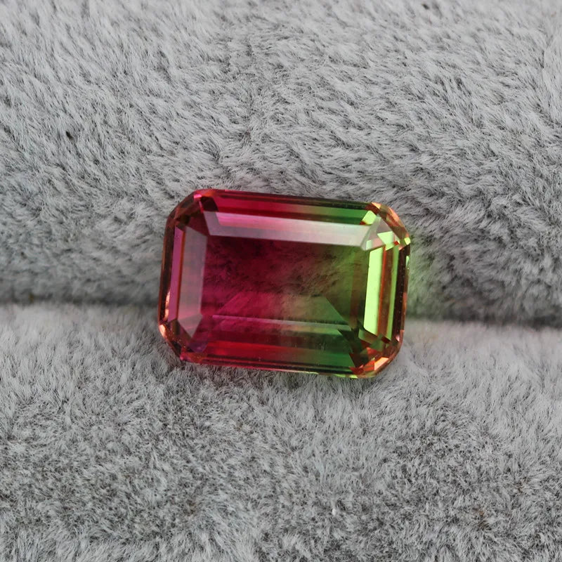 Watermelon Tourmaline Rectangle Beads for Jewelry Making
