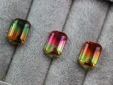 Watermelon Tourmaline Rectangle Beads for Jewelry Making