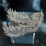 Red Leaf Bridal Hair Combs Crystal Rhinestone Wedding Hair Clips