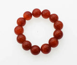 Red Agate Round 16mm Bracelet 7.5inch Beads Nature Xmas
