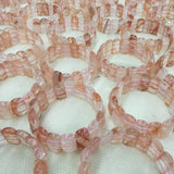 Red Crystal Quartz Stone Beads Bracelet DIY Jewelry for Woman